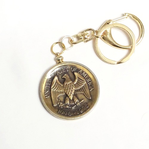 (송키) 미국독립 200주년 기념 동전 열쇠고리